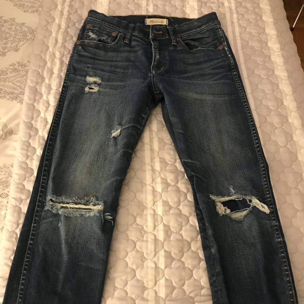 Madewell distressed skinny jeans